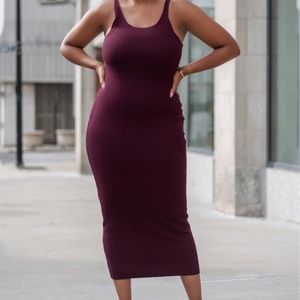 Laurie Dress (Burgundy)